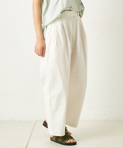 PUAL CE CIN(ピュアルセシン)の「エコサルファー染ストレッチチノワイド(その他パンツ・レディース・ホワイト/ライトベージュ/ベージュ/ブラック・FREE)」の15枚目の写真