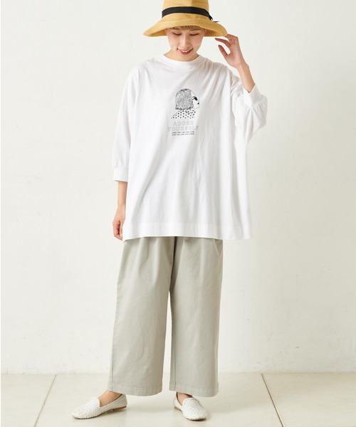 PUAL CE CIN(ピュアルセシン)の「エコサルファー染ストレッチチノワイド(その他パンツ・レディース・ホワイト/ライトベージュ/ベージュ/ブラック・FREE)」の13枚目の写真