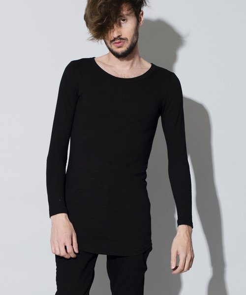 NO ID.（ノーアイディ）の「【NO ID.】Round Long Sleeve T-shirt / ラウンド ロング スリーブ Tシャツ（Tシャツ/カットソー・メンズ・ネイビー/グレー/ホワイト/ブラック・2/1）」の3枚目の写真