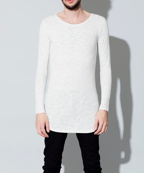 NO ID.（ノーアイディ）の「【NO ID.】Round Long Sleeve T-shirt / ラウンド ロング スリーブ Tシャツ（Tシャツ/カットソー・メンズ・ネイビー/グレー/ホワイト/ブラック・2/1）」の5枚目の写真