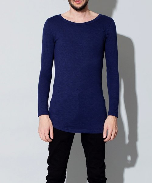 NO ID.（ノーアイディ）の「【NO ID.】Round Long Sleeve T-shirt / ラウンド ロング スリーブ Tシャツ（Tシャツ/カットソー・メンズ・ネイビー/グレー/ホワイト/ブラック・2/1）」の6枚目の写真