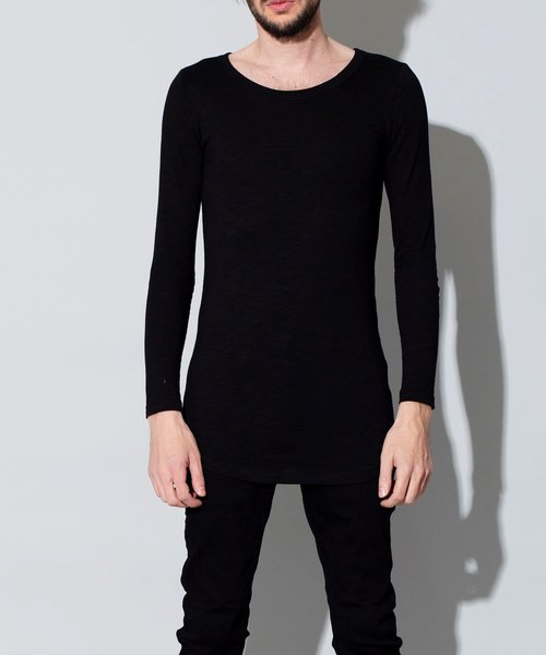 NO ID.（ノーアイディ）の「【NO ID.】Round Long Sleeve T-shirt / ラウンド ロング スリーブ Tシャツ（Tシャツ/カットソー・メンズ・ネイビー/グレー/ホワイト/ブラック・2/1）」の8枚目の写真