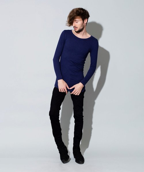 NO ID.（ノーアイディ）の「【NO ID.】Round Long Sleeve T-shirt / ラウンド ロング スリーブ Tシャツ（Tシャツ/カットソー・メンズ・ネイビー/グレー/ホワイト/ブラック・2/1）」の21枚目の写真