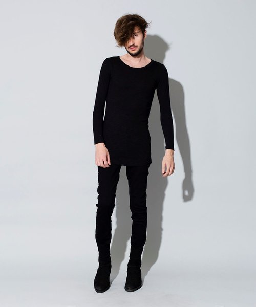 NO ID.（ノーアイディ）の「【NO ID.】Round Long Sleeve T-shirt / ラウンド ロング スリーブ Tシャツ（Tシャツ/カットソー・メンズ・ネイビー/グレー/ホワイト/ブラック・2/1）」の22枚目の写真