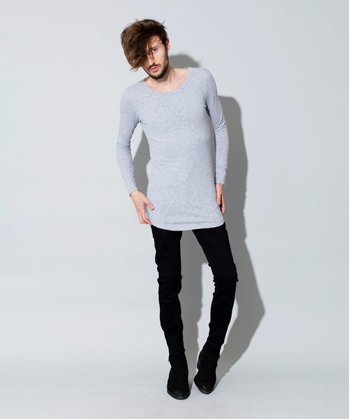 NO ID.（ノーアイディ）の「【NO ID.】Round Long Sleeve T-shirt / ラウンド ロング スリーブ Tシャツ（Tシャツ/カットソー・メンズ・ネイビー/グレー/ホワイト/ブラック・2/1）」の16枚目の写真