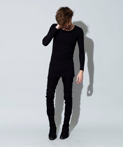 NO ID.（ノーアイディ）の「【NO ID.】Round Long Sleeve T-shirt / ラウンド ロング スリーブ Tシャツ（Tシャツ/カットソー・メンズ・ネイビー/グレー/ホワイト/ブラック・2/1）」の17枚目の写真
