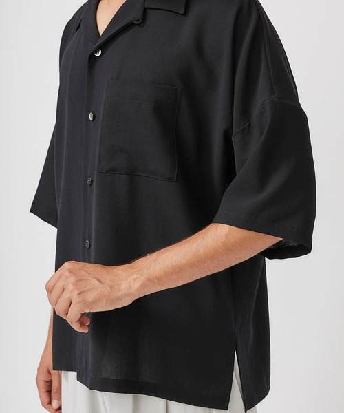 ATTACHMENT（アタッチメント）の「【KAZUYUKI KUMAGAI】EX.サバンナポプリンドロップショルダーSH S/S / KS01-048（シャツ/ブラウス・メンズ・ブラック/カーキ・2/3/1）」の17枚目の写真