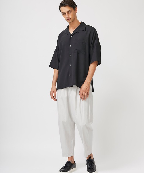 ATTACHMENT（アタッチメント）の「【KAZUYUKI KUMAGAI】EX.サバンナポプリンドロップショルダーSH S/S / KS01-048（シャツ/ブラウス・メンズ・ブラック/カーキ・2/3/1）」の19枚目の写真