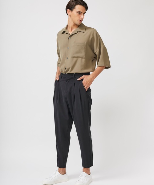 ATTACHMENT（アタッチメント）の「【KAZUYUKI KUMAGAI】EX.サバンナポプリンドロップショルダーSH S/S / KS01-048（シャツ/ブラウス・メンズ・ブラック/カーキ・2/3/1）」の9枚目の写真