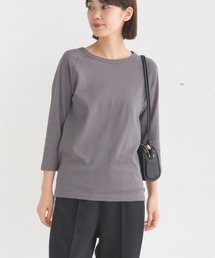 OMNES（オムネス）の「ストレッチジャガード　六分袖Tシャツ（Tシャツ/カットソー）」