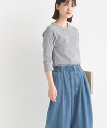 ストレッチジャガード 六分袖Tシャツ