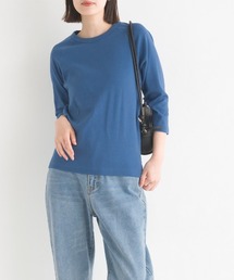 ストレッチジャガード　六分袖Tシャツ