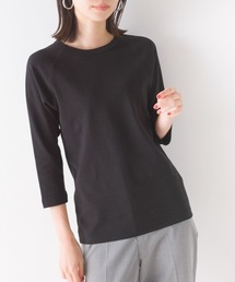 ストレッチジャガード 六分袖Tシャツ