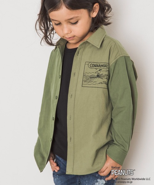 Vintage PEANUTS（ビンテージピーナッツ）の「【PEANUTS×BAYFLOW】ワイドシャツ(KIDS)（シャツ/ブラウス・キッズ・カーキ/サックスブルー・MEDIUM/LARGE/X-LARGE/XX-LARGE）」の20枚目の写真