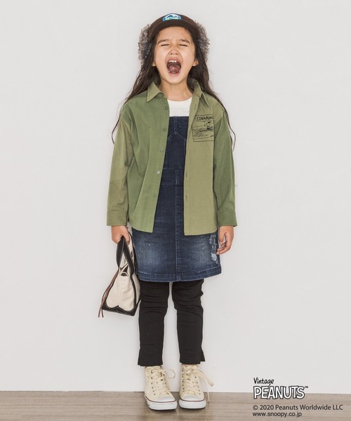 Vintage PEANUTS（ビンテージピーナッツ）の「【PEANUTS×BAYFLOW】ワイドシャツ(KIDS)（シャツ/ブラウス・キッズ・カーキ/サックスブルー・MEDIUM/LARGE/X-LARGE/XX-LARGE）」の10枚目の写真