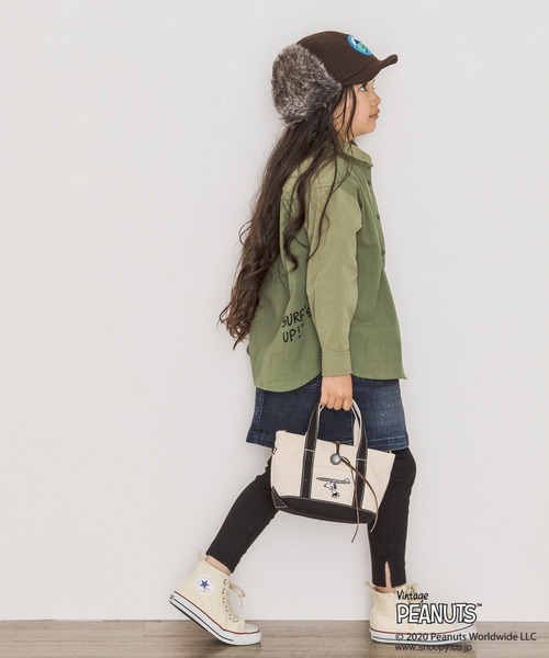 Vintage PEANUTS（ビンテージピーナッツ）の「【PEANUTS×BAYFLOW】ワイドシャツ(KIDS)（シャツ/ブラウス・キッズ・カーキ/サックスブルー・MEDIUM/LARGE/X-LARGE/XX-LARGE）」の3枚目の写真