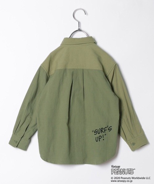 Vintage PEANUTS（ビンテージピーナッツ）の「【PEANUTS×BAYFLOW】ワイドシャツ(KIDS)（シャツ/ブラウス・キッズ・カーキ/サックスブルー・MEDIUM/LARGE/X-LARGE/XX-LARGE）」の22枚目の写真