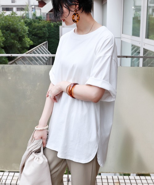アロー様 ラウンドヘムTシャツ coen レイヤードラウンドヘムTシャツ -ファッション通販 FASHION