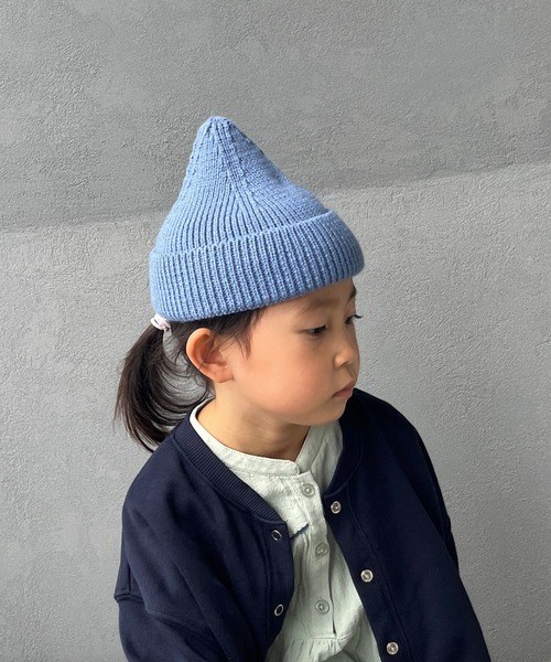 GRIN BUDDY(グリンバディ)の「【GRIN BUDDY / グリンバディ】キッズとんがりニットキャップ / Triangle Knit Watch(ニットキャップ/ビーニー・キッズ・マスタード/ブラック/ピンク/ブルー・53cm)」の3枚目の写真
