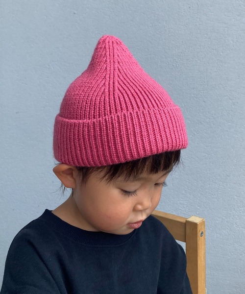 GRIN BUDDY(グリンバディ)の「【GRIN BUDDY / グリンバディ】キッズとんがりニットキャップ / Triangle Knit Watch(ニットキャップ/ビーニー・キッズ・マスタード/ブラック/ピンク/ブルー・53cm)」の11枚目の写真
