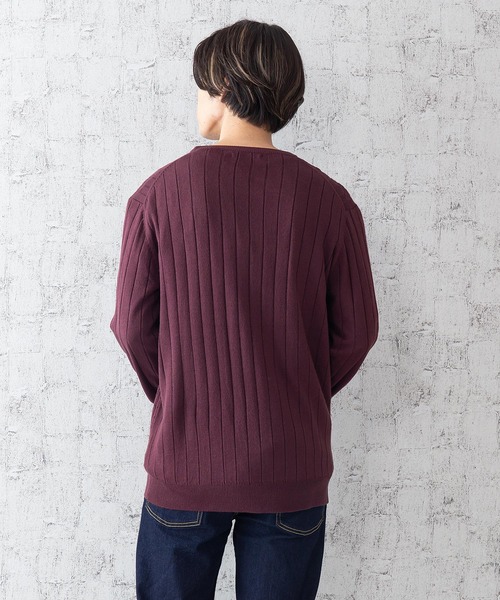JEANS MATE(ジーンズメイト)の「ケーブルニットアンサンブル アンサンブルアイテム ロンTセットアップ(ニット/セーター・メンズ・チャコールグレー/ワイン/ブルー系その他/ホワイト・MEDIUM/LARGE/X-LARGE)」の14枚目の写真