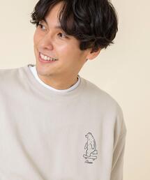 coen | 【Ryo Kaneyasu】【女性にもオススメ】コーエンベアプリントウラケクルーネックスウェット(トレーナー)(ブラウン、ライラック⇒WEB限定カラー)#(スウェット)