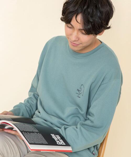 coen（コーエン）の「【Ryo Kaneyasu】【女性にもオススメ】コーエンベアプリントウラケクルーネックスウェット(トレーナー)(ブラウン、ライラック⇒WEB限定カラー)#（スウェット・メンズ・ブラウン/ナチュラル/ケリー/ライラック/ブラック・LARGE/SMALL/MEDIUM/X-LARGE）」の4枚目の写真