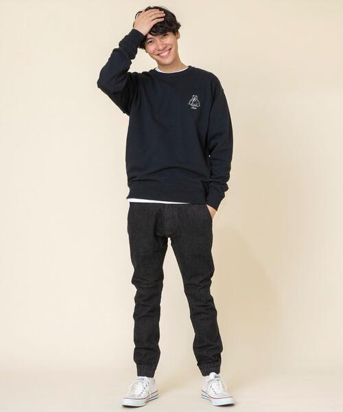 coen（コーエン）の「【Ryo Kaneyasu】【女性にもオススメ】コーエンベアプリントウラケクルーネックスウェット(トレーナー)(ブラウン、ライラック⇒WEB限定カラー)#（スウェット・メンズ・ブラウン/ナチュラル/ケリー/ライラック/ブラック・LARGE/SMALL/MEDIUM/X-LARGE）」の13枚目の写真