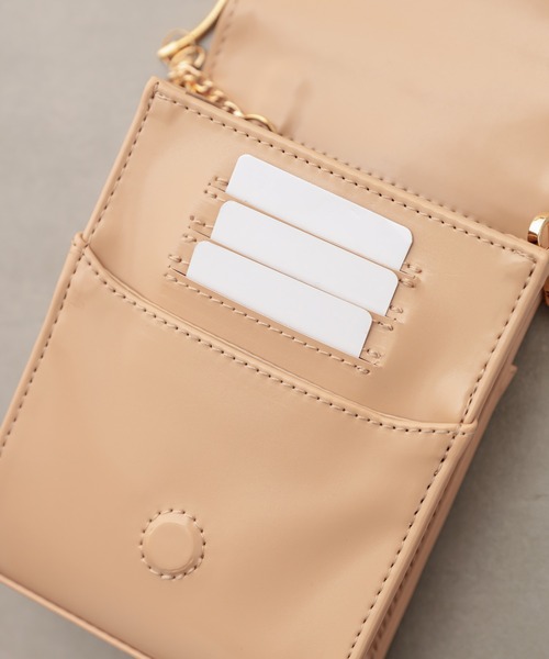 natural couture（ナチュラルクチュール）の「【WEB限定カラー有り】ミラーイン多機能ショルダー（ショルダーバッグ・レディース・ブラック/ベージュ/ブラウン/ライトベージュ・FREE）」の6枚目の写真