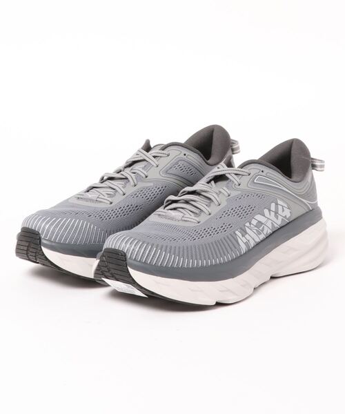 HOKA(ホカ)の「【HOKAONEONE】 BONDI 7(スニーカー・メンズ・ブラック/グレー・26.0cm/27.0cm/28.0cm)」の1枚目の写真