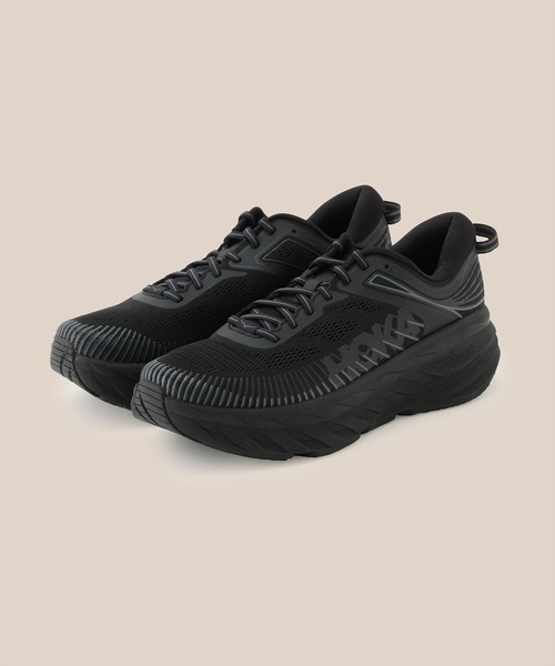 HOKA(ホカ)の「【HOKAONEONE】 BONDI 7(スニーカー・メンズ・ブラック/グレー・26.0cm/27.0cm/28.0cm)」の2枚目の写真