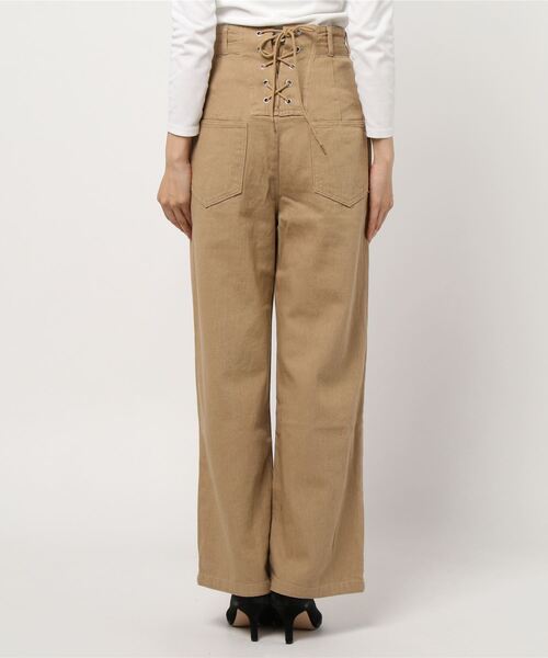 STYLEBLOCK（スタイルブロック）の「バックレースアップパンツ（その他パンツ・レディース・ブラック/ベージュ/ブラウン/オフホワイト・M）」の5枚目の写真