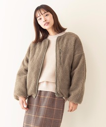 【OUTDOOR PRODUCTS】中綿リバーシブルブルゾン ボア素材 モコモコ オーバーサイズ/ビッグシルエット リバーシブル
