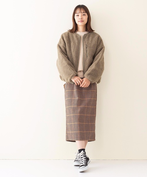 OUTDOOR PRODUCTS(アウトドアプロダクツ)の「【OUTDOOR PRODUCTS】中綿リバーシブルブルゾン ボア素材 モコモコ オーバーサイズ/ビッグシルエット リバーシブル(ブルゾン・レディース・カーキ/アイボリー/ライトベージュ・MEDIUM/LARGE)」の16枚目の写真
