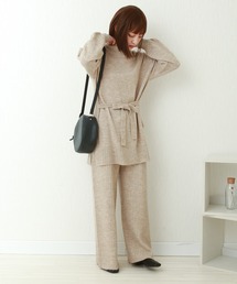 ニット プルオーバー+パンツ セットアップ