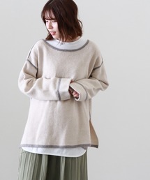 Cheek | 配色起毛ニット(ニット/セーター)