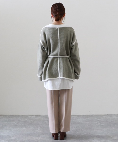 Cheek（チーク）の「配色起毛ニット（ニット/セーター・レディース・ベージュ/モカ/ミント・MEDIUM）」の13枚目の写真