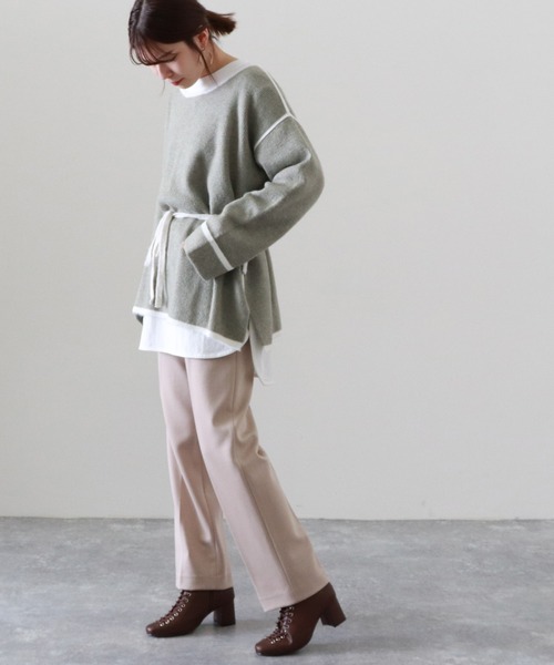 Cheek（チーク）の「配色起毛ニット（ニット/セーター・レディース・ベージュ/モカ/ミント・MEDIUM）」の17枚目の写真