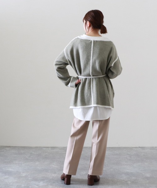 Cheek（チーク）の「配色起毛ニット（ニット/セーター・レディース・ベージュ/モカ/ミント・MEDIUM）」の22枚目の写真