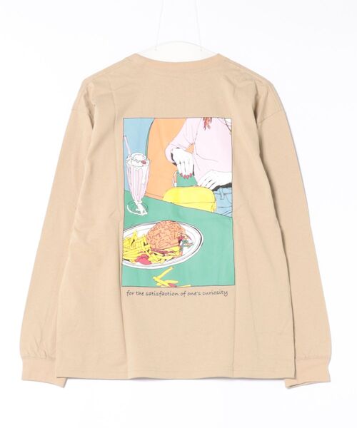 Naked Rust and other POEMS（ネイキッドラストアンドアザーポエムス）の「《POEMS》手書き風バックプリントロングスリーブ（Tシャツ/カットソー・レディース・ホワイト/ブラック/ベージュ・MEDIUM/LARGE）」の6枚目の写真