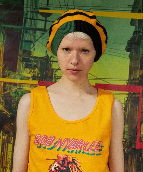 Alexanderleechang アレキサンダーリーチャン 5050 Tam 5050スタイル ニットタム ニットベレー ニット帽 ベレー帽 ニットキャップ バイカラー ラスタカラー Ac ハンチング ベレー帽 And A アンドエー のファッション通販 Zozotown