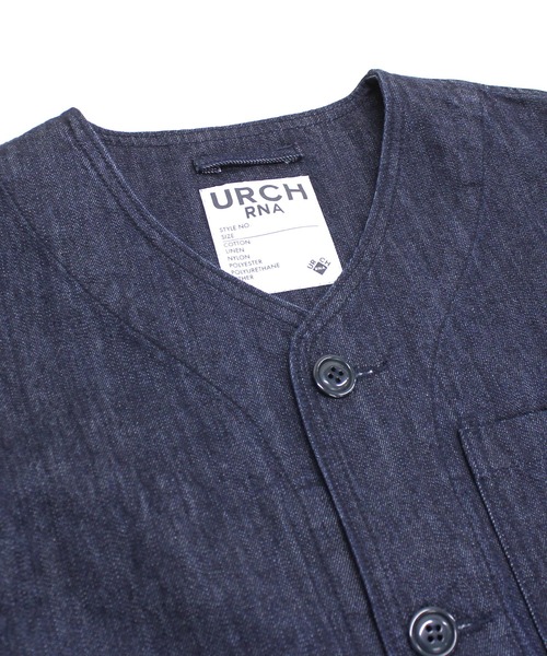 【セール】J1970 フレンチツールジャケット【URCH】（ノーカラージャケット）｜URCH RNA（アーチ アールエヌエー）