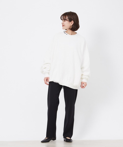 REMI RELIEF(レミレリーフ)の「【REMI RELIEF/レミレリーフ】別注スウェット(スウェット・レディース・ホワイト/ライトグレー・フリー)」の4枚目の写真