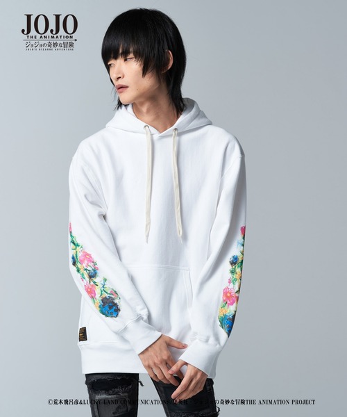 glamb(グラム)の「Giorno Giovanna's stand hoodie / ジョルノジョバァーナズスタンドフーディー【ジョジョの奇妙な冒険コラボレーションアイテム】(パーカー・メンズ・ホワイト/ブラック・4/3/0/1/2)」の6枚目の写真