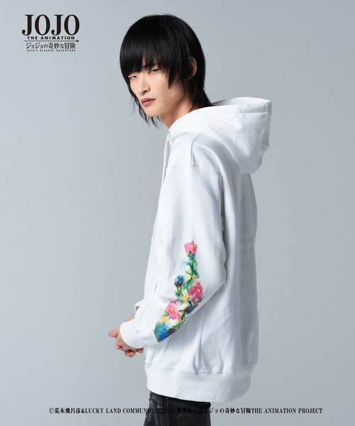 glamb(グラム)の「Giorno Giovanna's stand hoodie / ジョルノジョバァーナズスタンドフーディー【ジョジョの奇妙な冒険コラボレーションアイテム】(パーカー・メンズ・ホワイト/ブラック・4/3/0/1/2)」の8枚目の写真