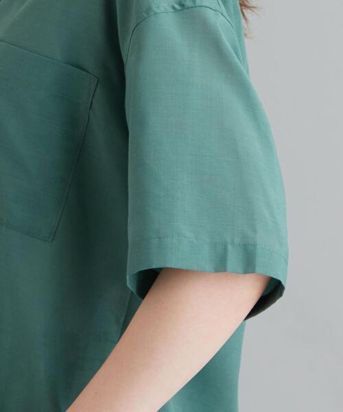 green label relaxing(グリーンレーベルリラクシング)の「SC オープンカラー ショートスリーブ シャツ(シャツ/ブラウス・レディース・レッド/ケリー・FREE)」の7枚目の写真