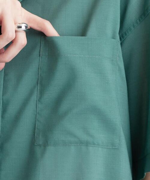 green label relaxing(グリーンレーベルリラクシング)の「SC オープンカラー ショートスリーブ シャツ(シャツ/ブラウス・レディース・レッド/ケリー・FREE)」の8枚目の写真