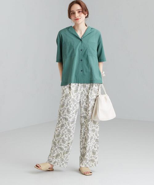 green label relaxing(グリーンレーベルリラクシング)の「SC オープンカラー ショートスリーブ シャツ(シャツ/ブラウス・レディース・レッド/ケリー・FREE)」の11枚目の写真