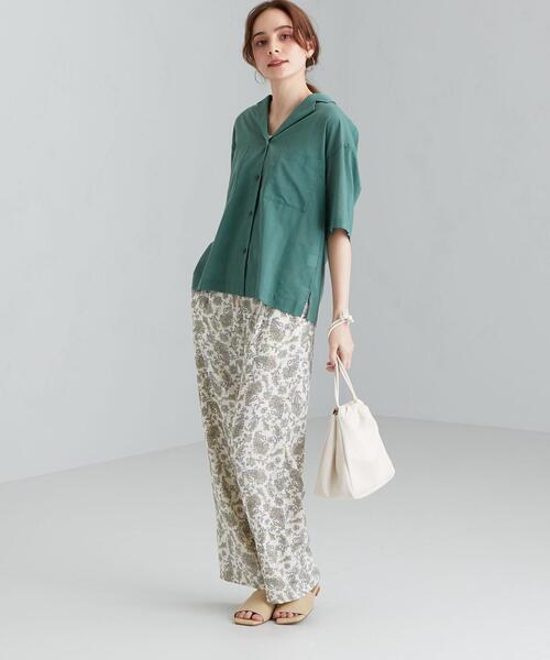 green label relaxing(グリーンレーベルリラクシング)の「SC オープンカラー ショートスリーブ シャツ(シャツ/ブラウス・レディース・レッド/ケリー・FREE)」の12枚目の写真