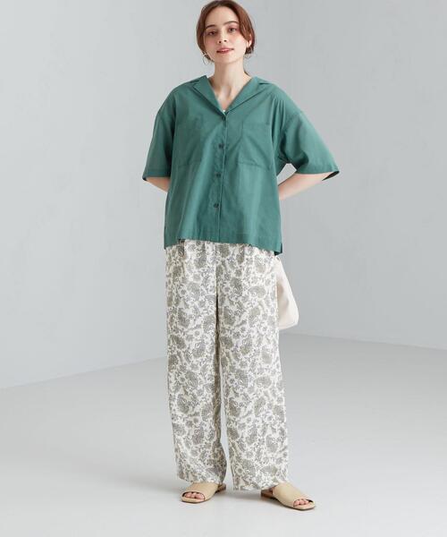 green label relaxing(グリーンレーベルリラクシング)の「SC オープンカラー ショートスリーブ シャツ(シャツ/ブラウス・レディース・レッド/ケリー・FREE)」の13枚目の写真